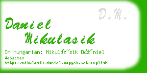 daniel mikulasik business card